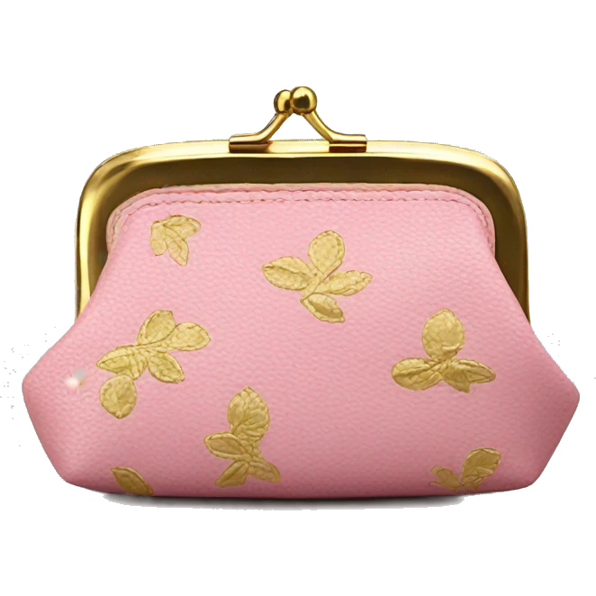 Gold and pink vintage coin purse  emoji