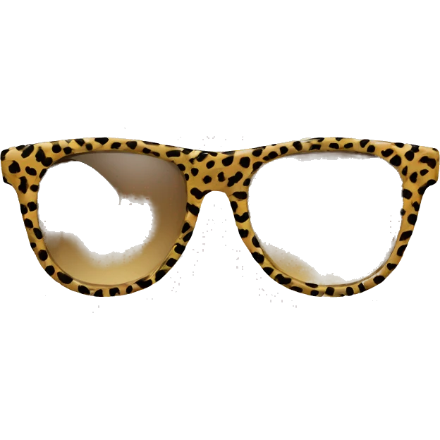 Cheetah print sunglasses emoji