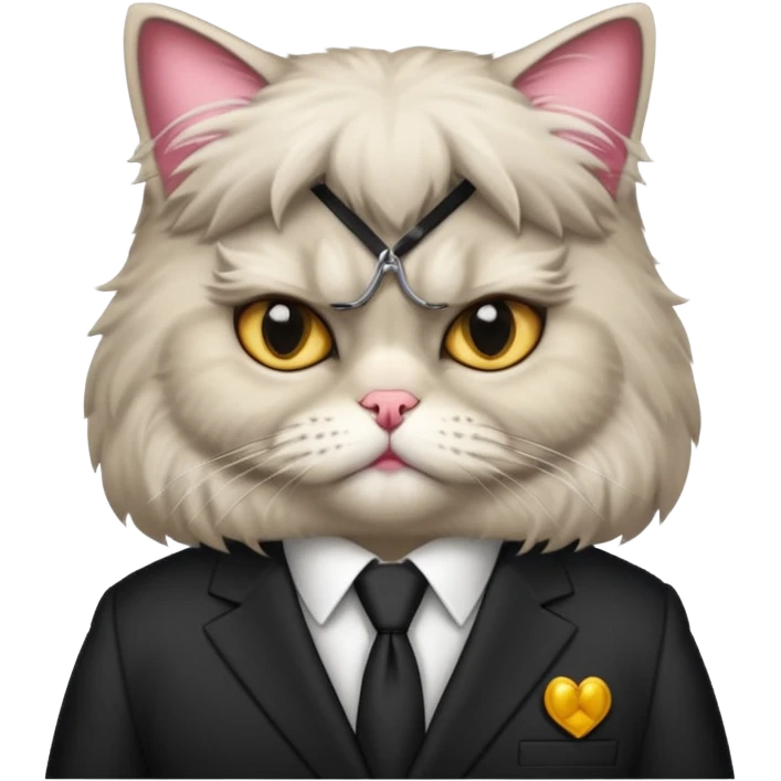 Female Persian cat who is a mob boss  emoji