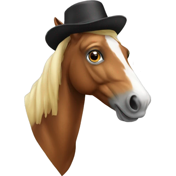 Horse with a hat emoji