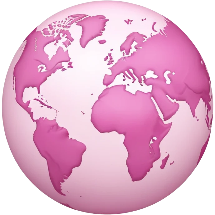 Pink planet earth  emoji