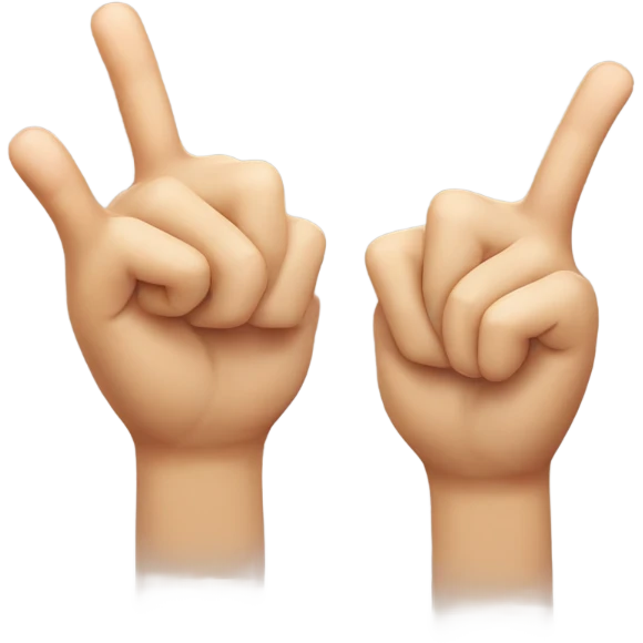 4 finger up and thumbs down emoji