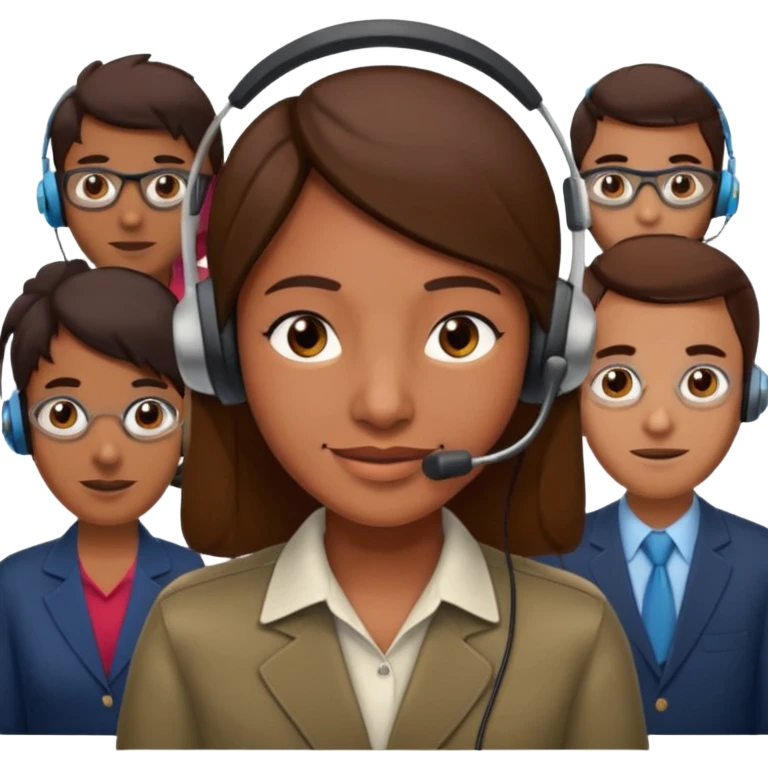 phone scammer in sketchy call center from pakistan with smirk and brown skin emoji