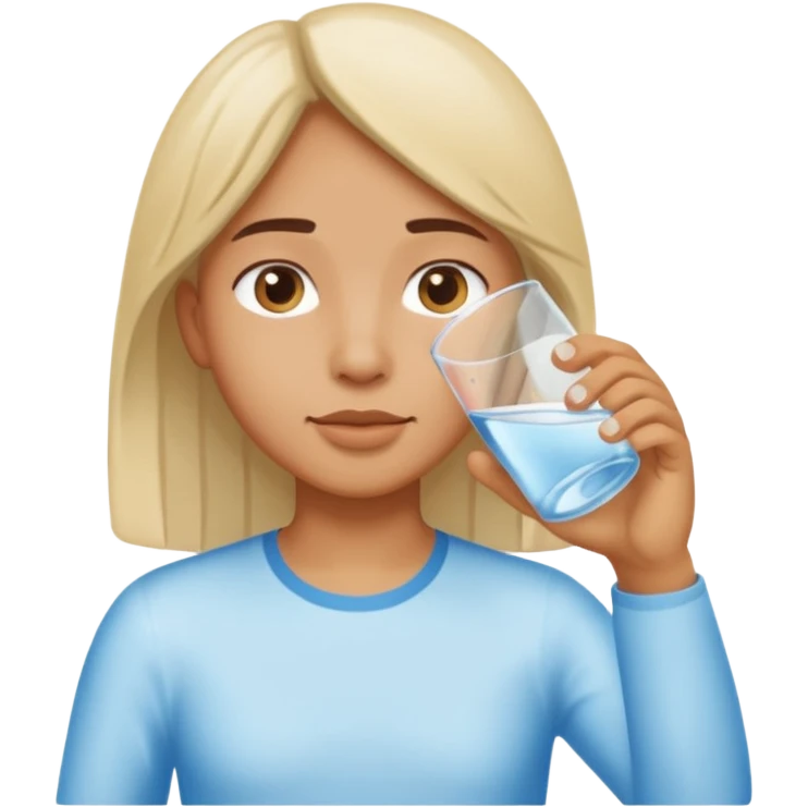 persona bebiendo agua emoji