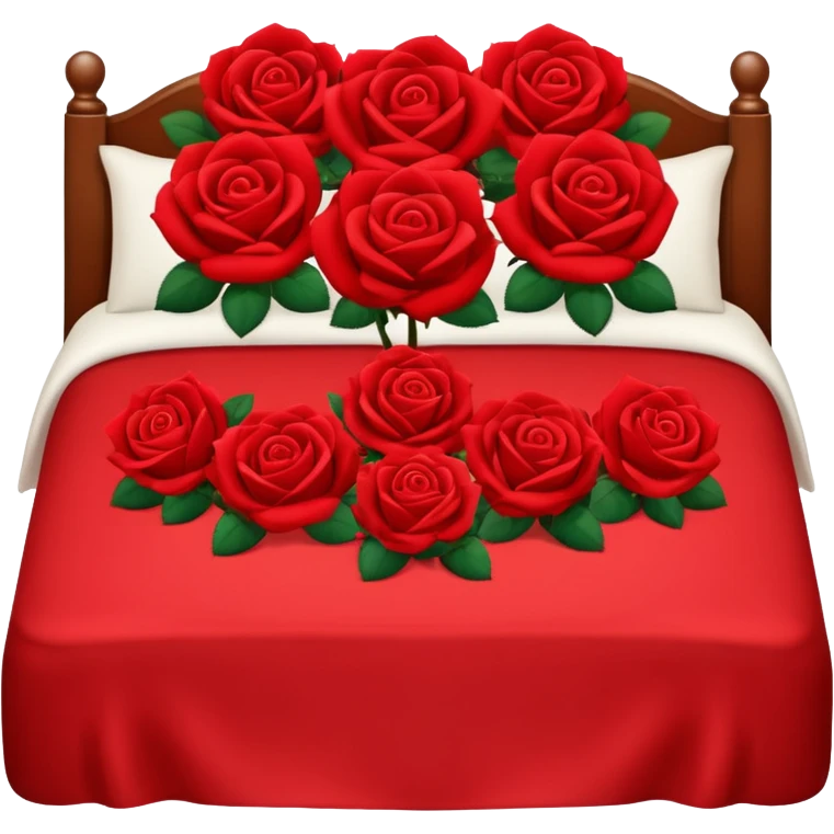 Roses on bed emoji