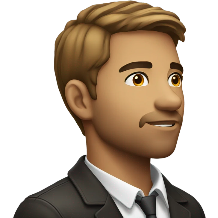 25 year old Man with stubble side profile looking sideways emoji
