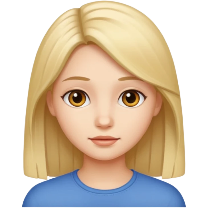 Chica de pelo lacio emoji