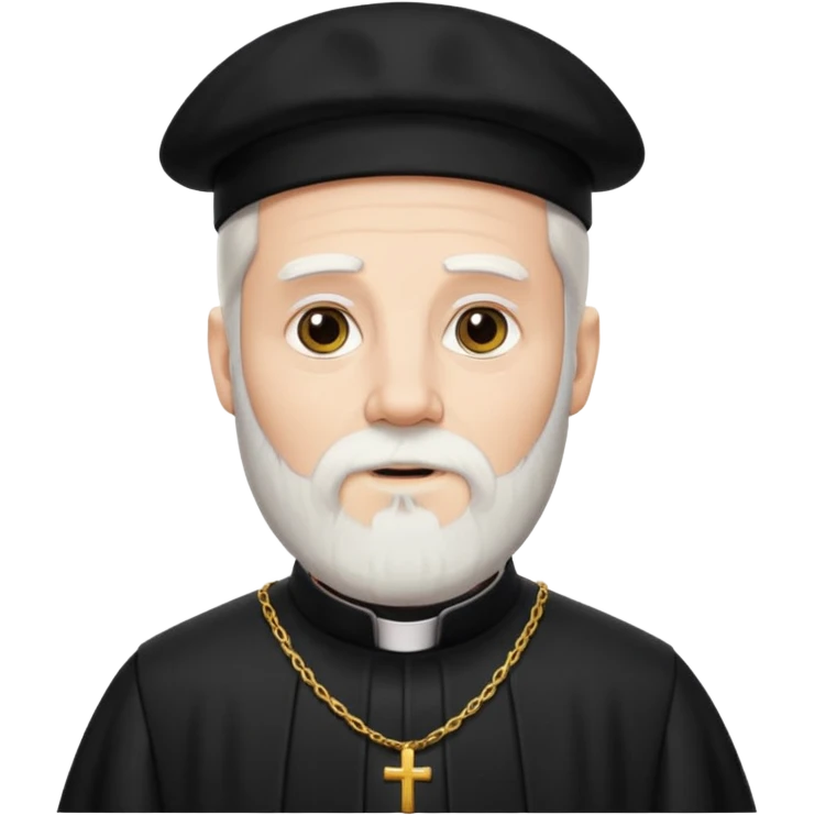 Создай эмодзи священника в рясе с бородой  emoji