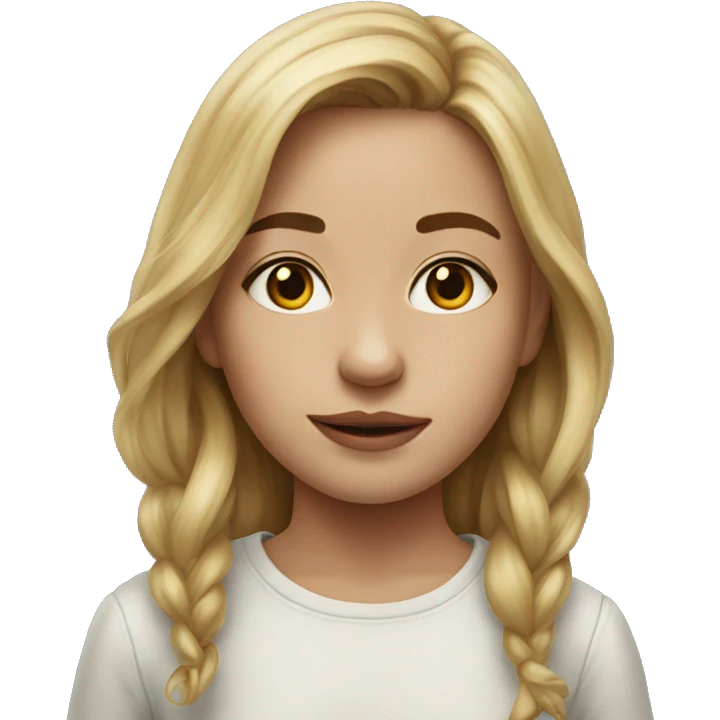realistic solo portrait of girl emoji