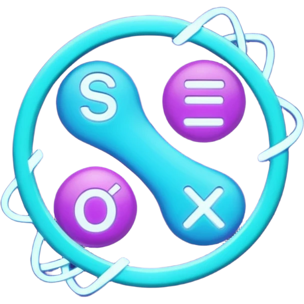 futuristic minimalistic emoji icon, letters "SANG" formed by three glowing digital lines representing Storm, Atom and NoizeGames, neon purple (#8B5CF6) and cyan (#00E0FF) on dark background, modern tech style, 1:1 aspect ratio
 emoji
