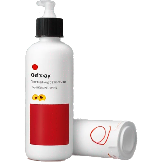 the ordinary peeling solution bottle with label and a red liquid inside emoji