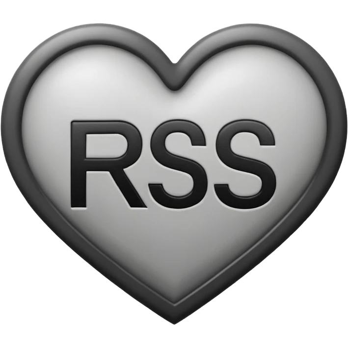 A heart in black nd grey with white mixed, with a word inside as 'RS' in Stylish font with colour white emoji