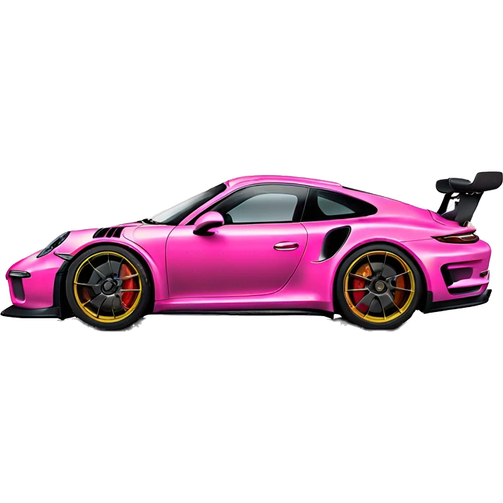 A bright pink Porsche 911 gt 3 rs emoji