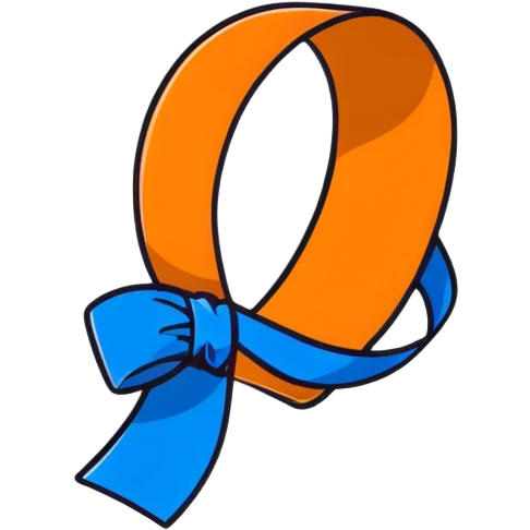 blue ribbon emoji