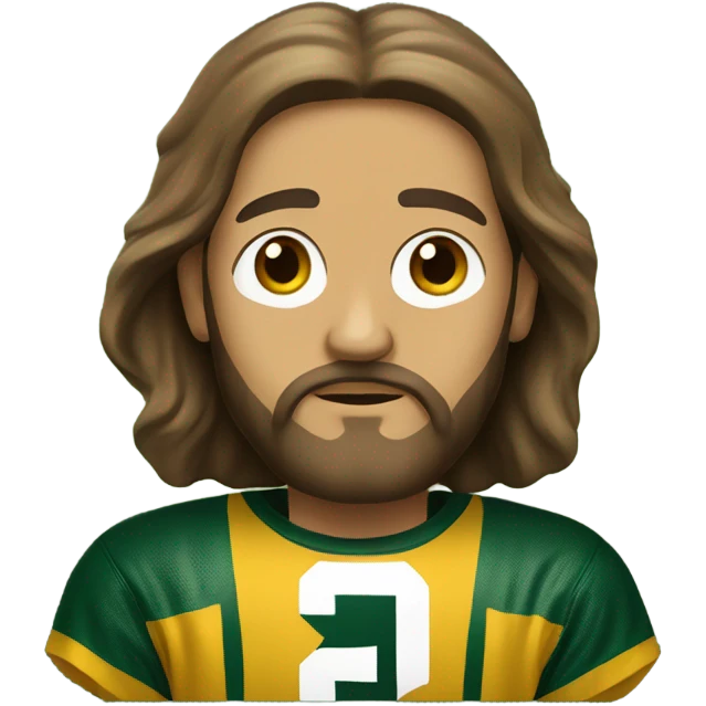 Jesus in packers jersey emoji