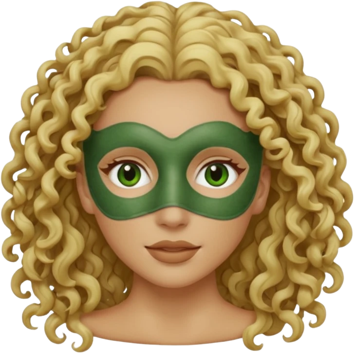 clay mask woman blond curly emoji