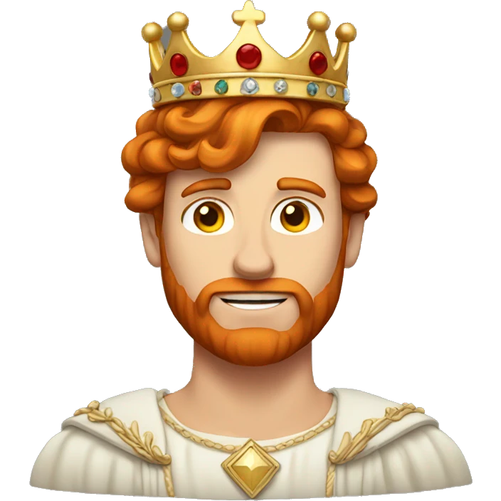 Redheaded man wearing a crown  emoji