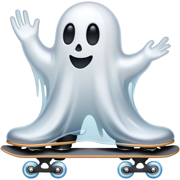 skating ghost emoji  emoji
