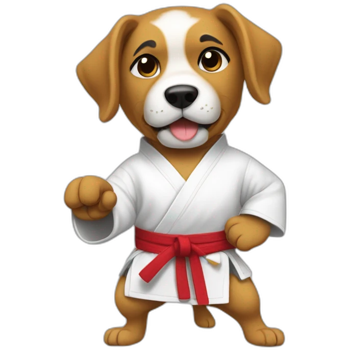 Perro Karateka emoji