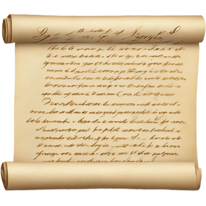 Realistic valentine poetry scroll emoji
