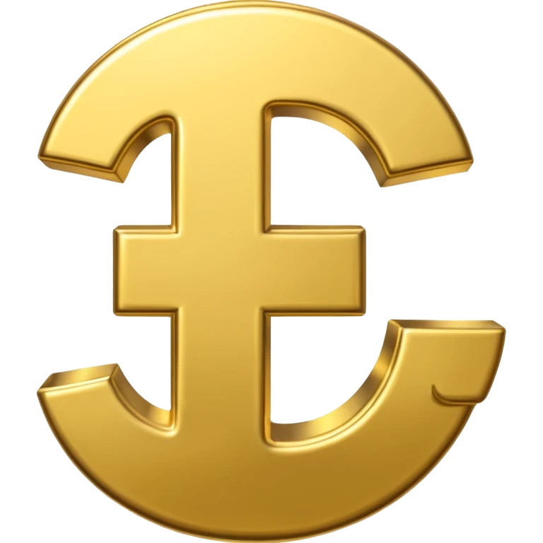 Symbole de currency en or en forme de lettre F précise, seul, 3D, brillant, style emoji simple et lisible sur fond uni. pas une autre lettre

Fcoins emoji