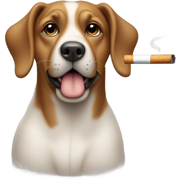 Dog smoking  emoji