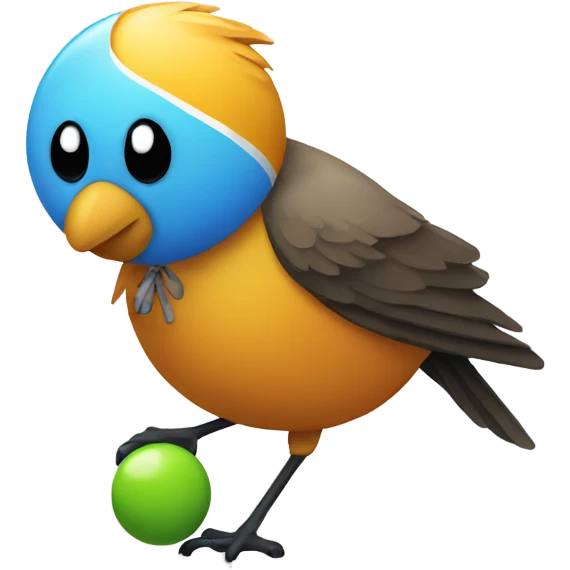 Bird with a yo-yo emoji