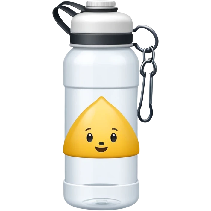white hiking water bottle canteen with strap emoji
