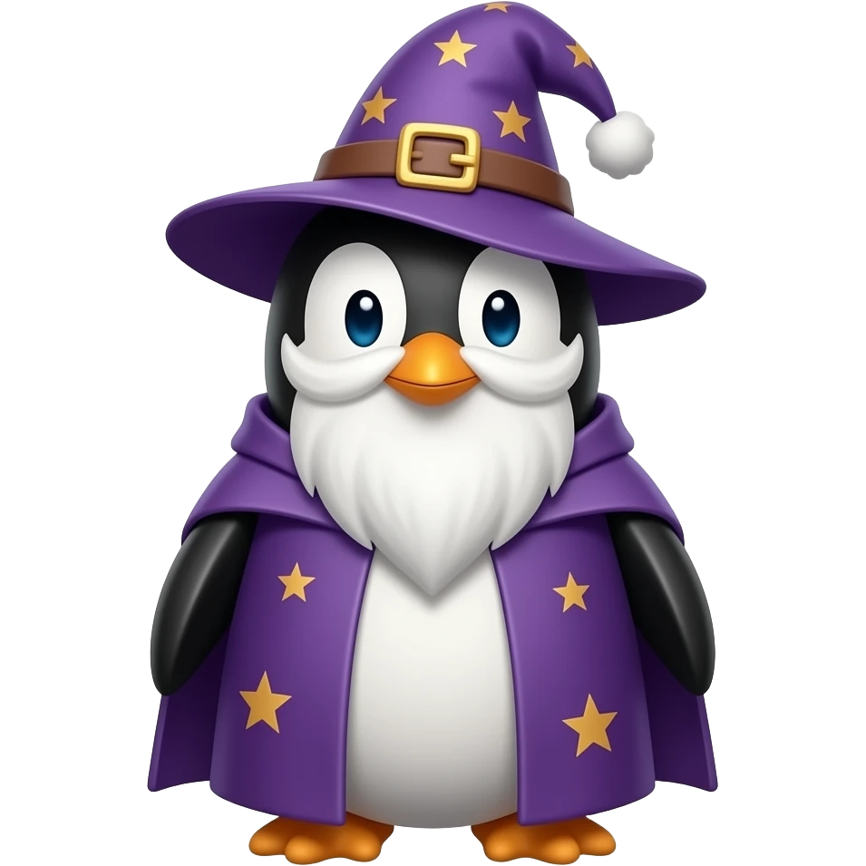 Penguin Wizard emoji