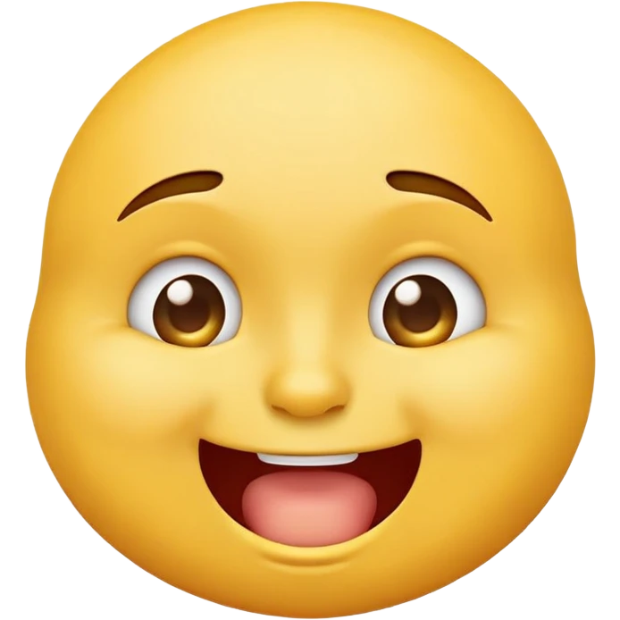classic yellow face emoji biting a finger with round cheeks emoji