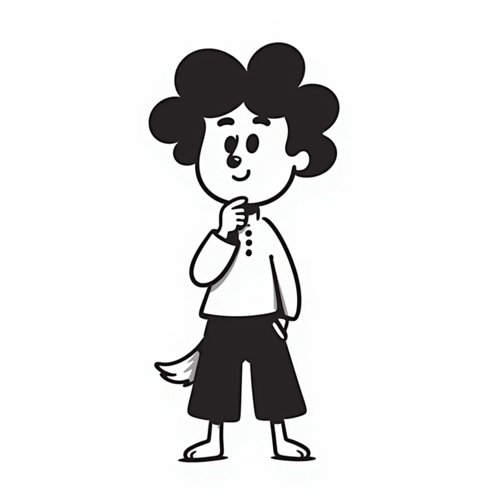 Dogman character, hand drawn doodle style emoji