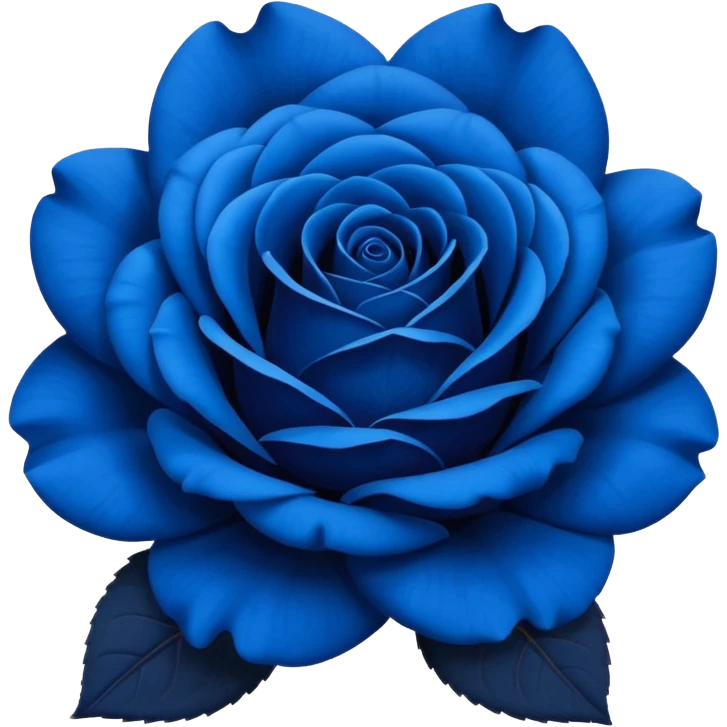 rose shape flower, no stem, now make it a vibrant and bold and darker shade of blue emoji