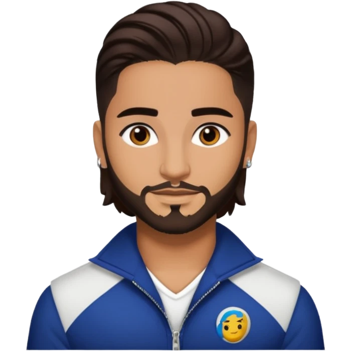 Maluma with dark brown hair emoji