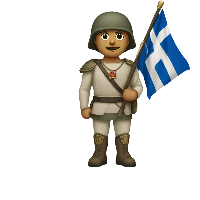 Greek military with Greek flag emoji