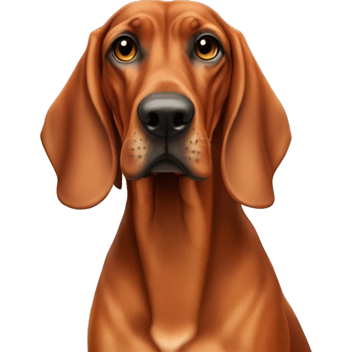 tan redbone coonhound with long nose emoji