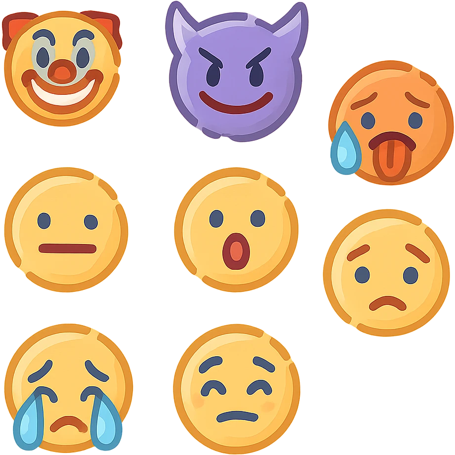 Thumb, pointer and index fingers up and ring finger and pinky down  emoji