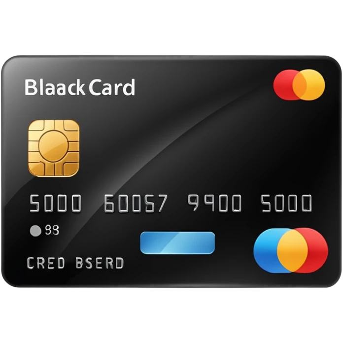 black credit card, no text, no numbers emoji