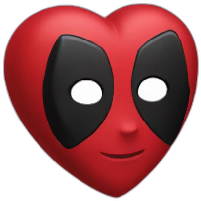 deadpool with heart emoji