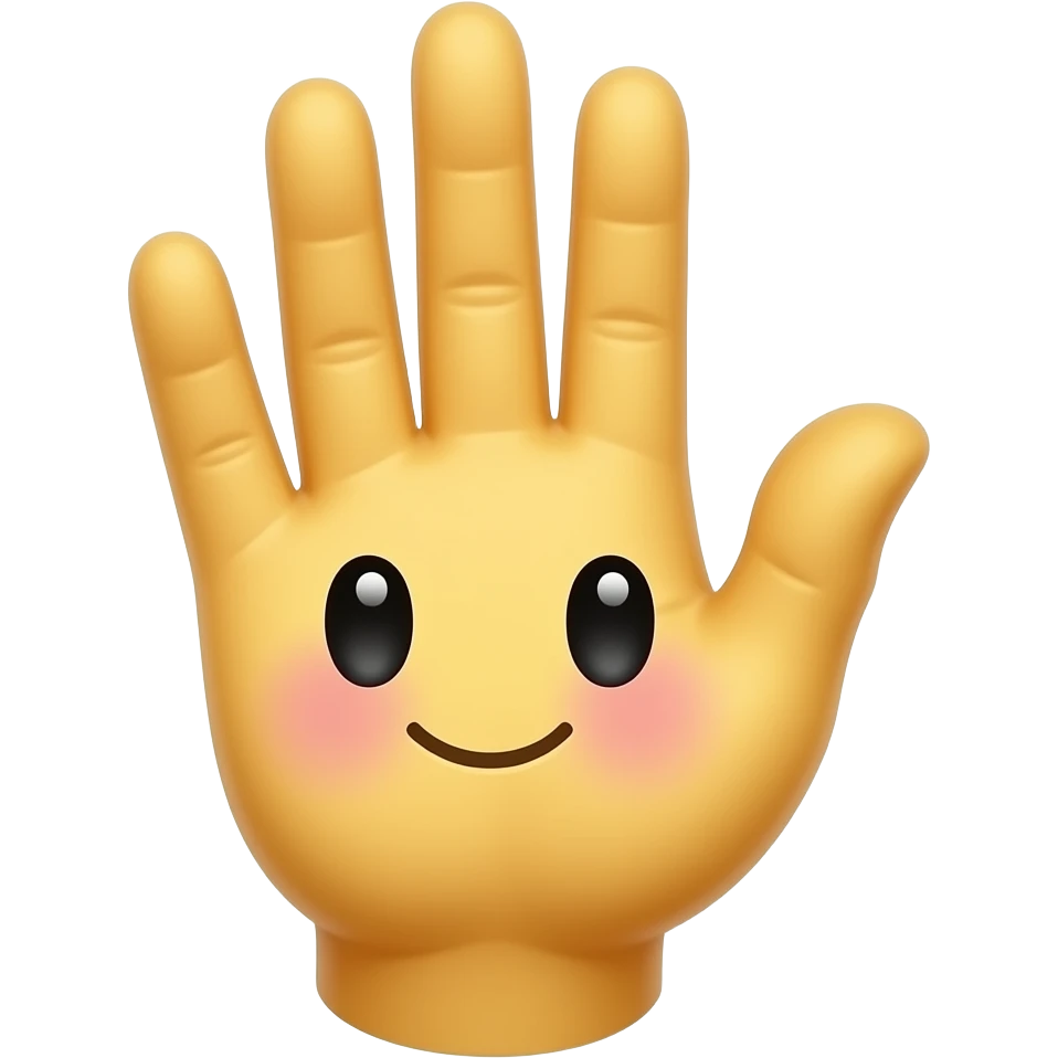 Kawaii buddha's hand emoji