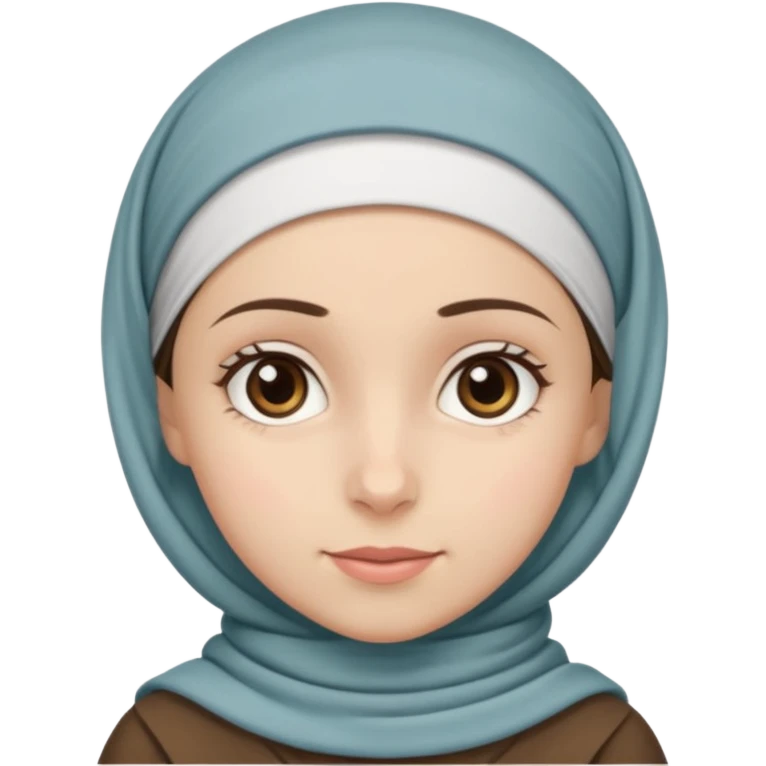 young modest jewish girl head covering tichel emoji
