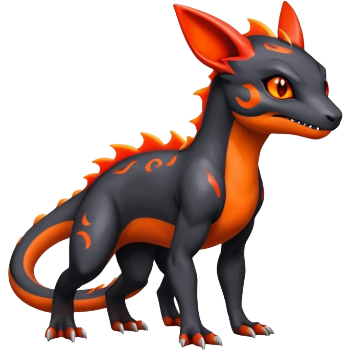 Salandit-Umbreon-Charmeleon-Fakémon-hybrid-creature (full body)  emoji