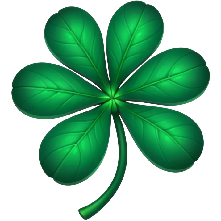 dark emerald clover emoji