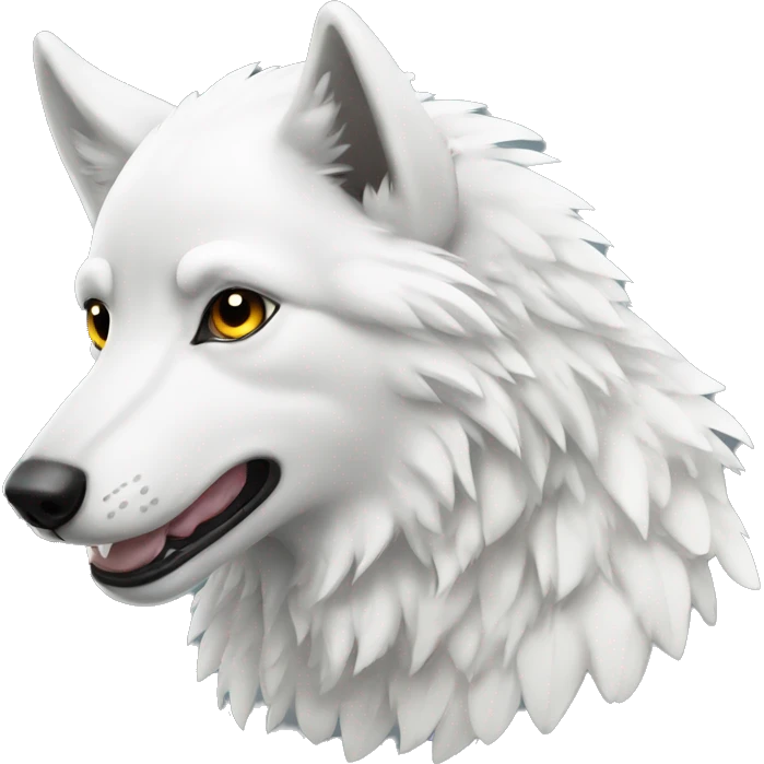 White winged wolf emoji