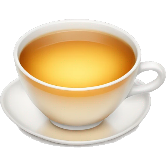 Clear tea cup with light caramel color tea  emoji