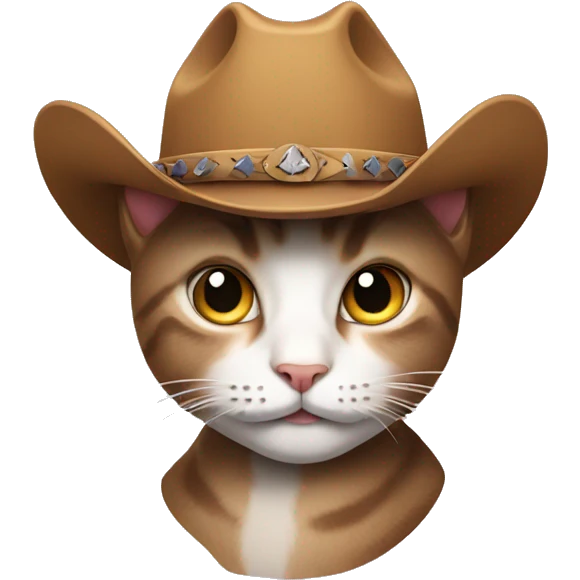 cat wearing cowboy hat emoji