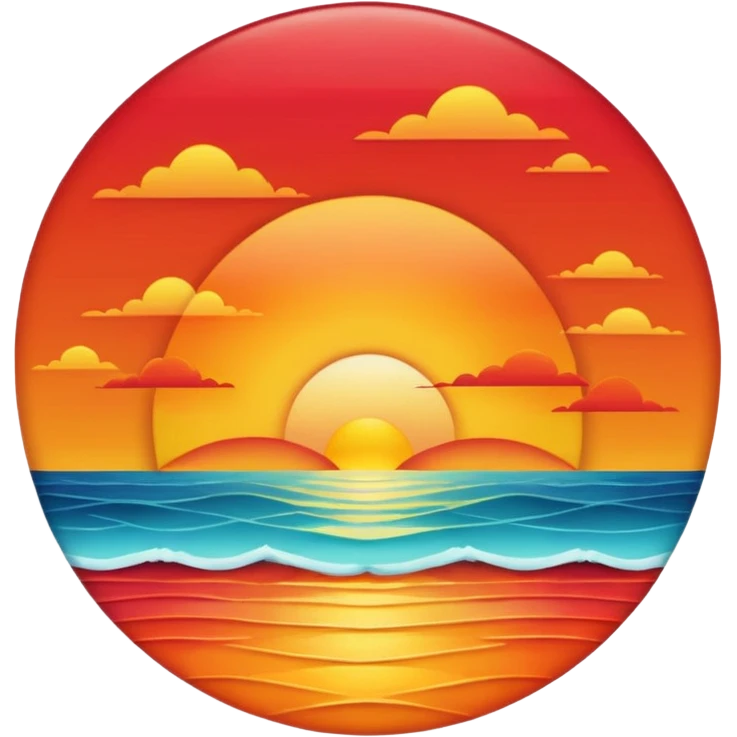 ocean sunset horizon emoji