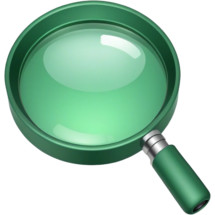 green magnifier emoji