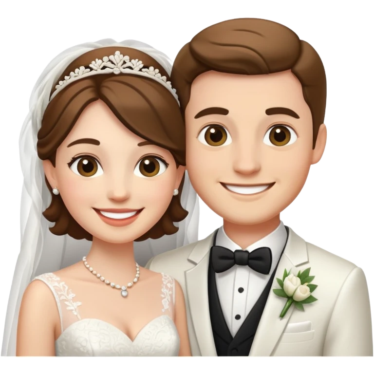 A wedding couple emoji