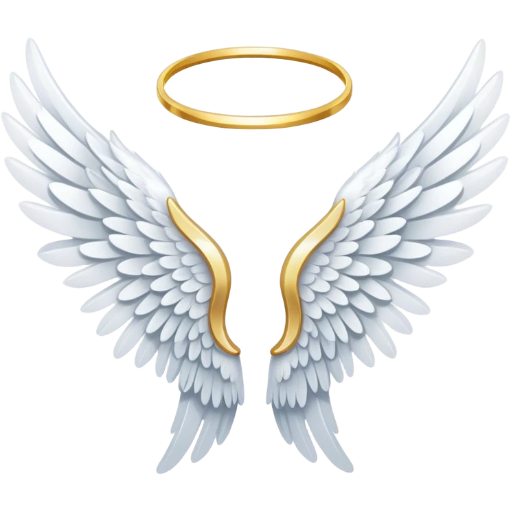 Sparkling angel wings emoji