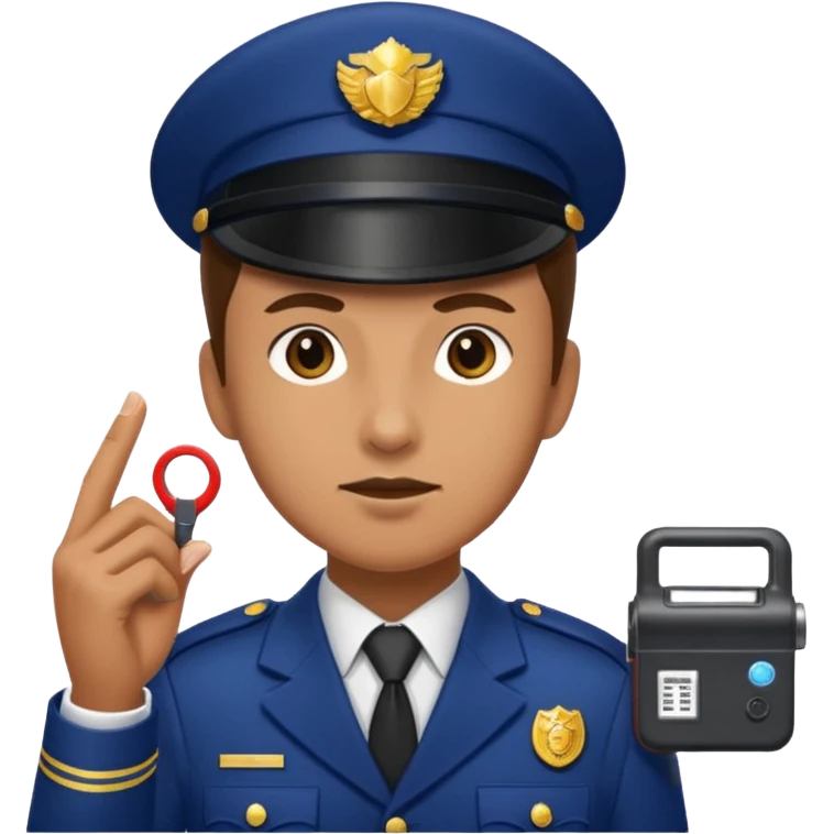 ticket inspector with puncher emoji